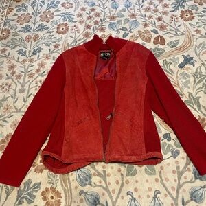 Melissa Women's Red Zip-Up Blazer